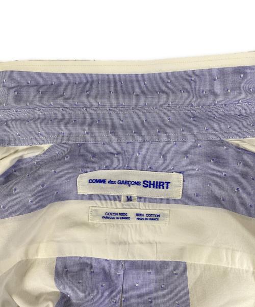 COMME des GARCONS SHIRT（コムデギャルソンシャツ）COMME des GARCONS SHIRT (コムデギャルソンシャツ) 90S ストライプシャツ ホワイト×ブルー サイズ:Ｍの古着・服飾アイテム