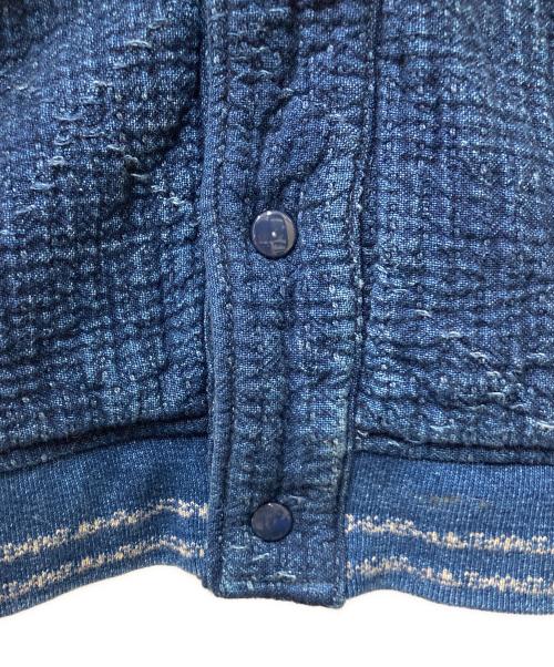 Porter Classic（ポータークラシック）Porter Classic (ポータークラシック) SASHIKO OLD SCHOOL VARSITY JACKET インディゴ サイズ:Ｓの古着・服飾アイテム