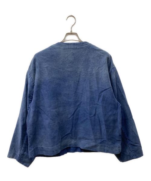 Porter Classic（ポータークラシック）Porter Classic (ポータークラシック) MOLESKIN NO-COLLAR JACKET インディゴ サイズ:XLの古着・服飾アイテム