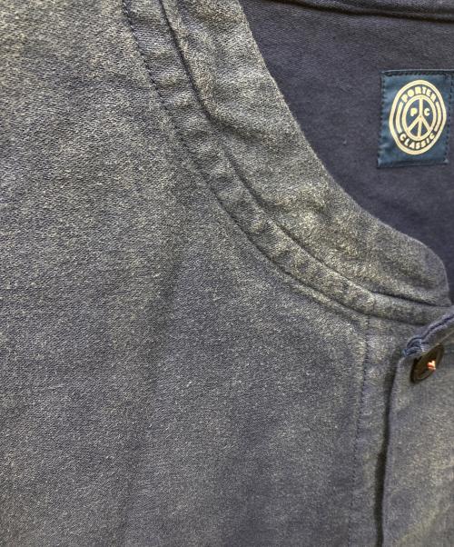 Porter Classic（ポータークラシック）Porter Classic (ポータークラシック) MOLESKIN NO-COLLAR JACKET インディゴ サイズ:XLの古着・服飾アイテム