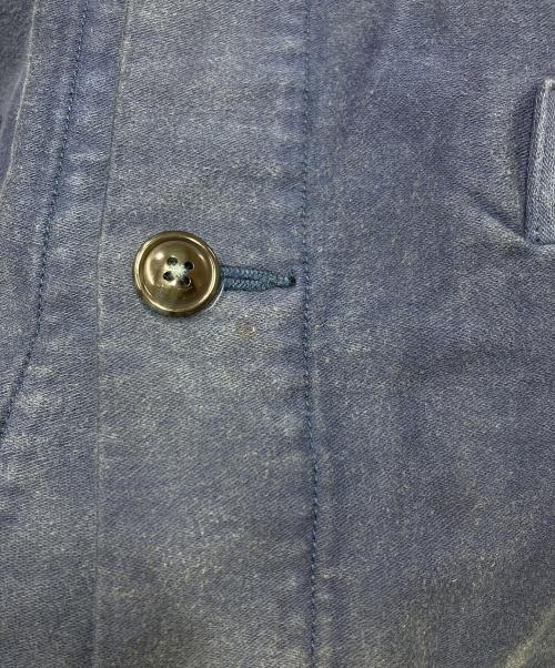 Porter Classic（ポータークラシック）Porter Classic (ポータークラシック) MOLESKIN NO-COLLAR JACKET インディゴ サイズ:XLの古着・服飾アイテム