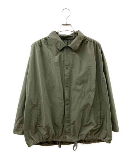 Porter Classic（ポータークラシック）Porter Classic (ポータークラシック) POPLIN GATHERED JACKET オリーブ サイズ:3の古着・服飾アイテム