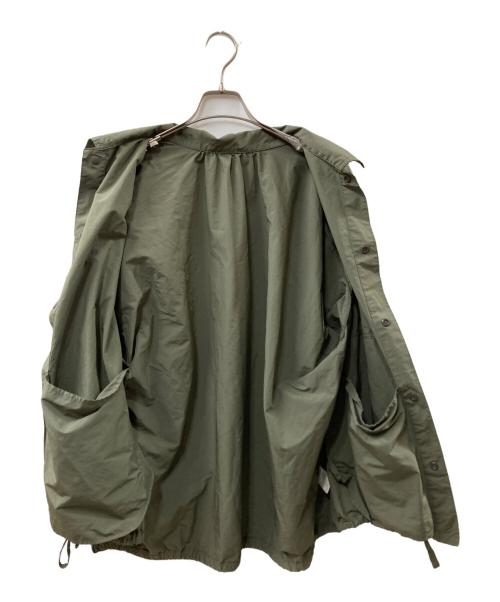 Porter Classic（ポータークラシック）Porter Classic (ポータークラシック) POPLIN GATHERED JACKET オリーブ サイズ:3の古着・服飾アイテム
