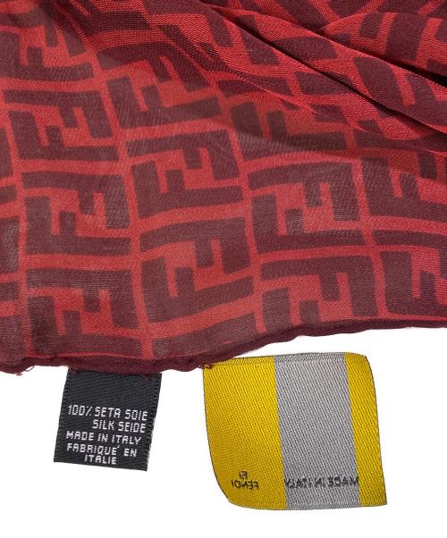FENDI（フェンディ）FENDI (フェンディ) ズッカ柄シルストール レッドの古着・服飾アイテム