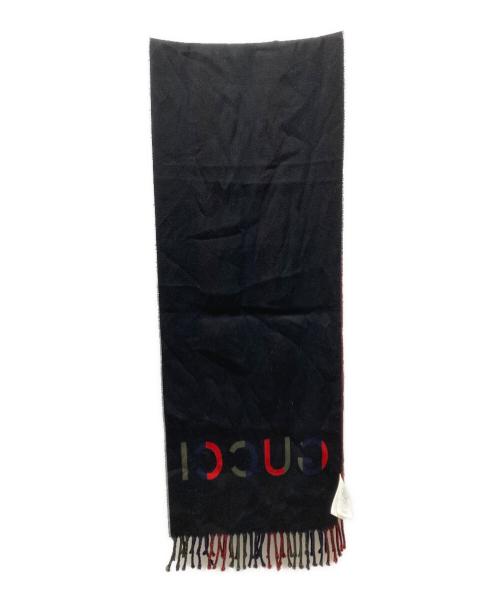 GUCCI（グッチ）GUCCI (グッチ) ストライプウールマフラー マルチカラーの古着・服飾アイテム