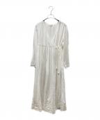 ne quittez pasヌキテパ）の古着「2wayコットンボイル クロスオーバーフロントガウン」｜ホワイト