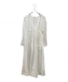 ne quittez pas（ヌキテパ）の古着「2wayコットンボイル クロスオーバーフロントガウン」｜ホワイト