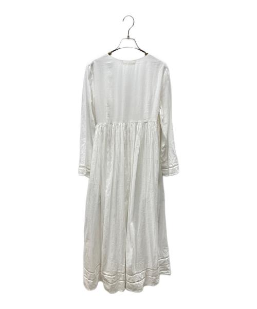 ne quittez pas（ヌキテパ）ne quittez pas (ヌキテパ) 2wayコットンボイル クロスオーバーフロントガウン ホワイト サイズ:Ｍの古着・服飾アイテム