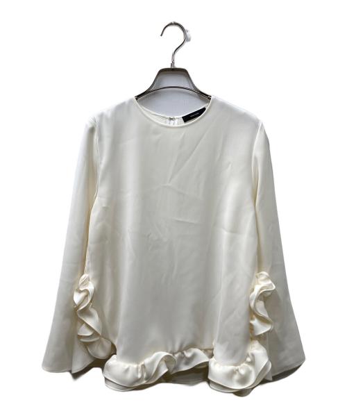 YOKO CHAN（ヨーコチャン）YOKO CHAN (ヨーコチャン) ロングスリーブフロントフリルブラウス ホワイト サイズ:40の古着・服飾アイテム