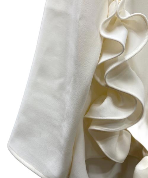 YOKO CHAN（ヨーコチャン）YOKO CHAN (ヨーコチャン) ロングスリーブフロントフリルブラウス ホワイト サイズ:40の古着・服飾アイテム