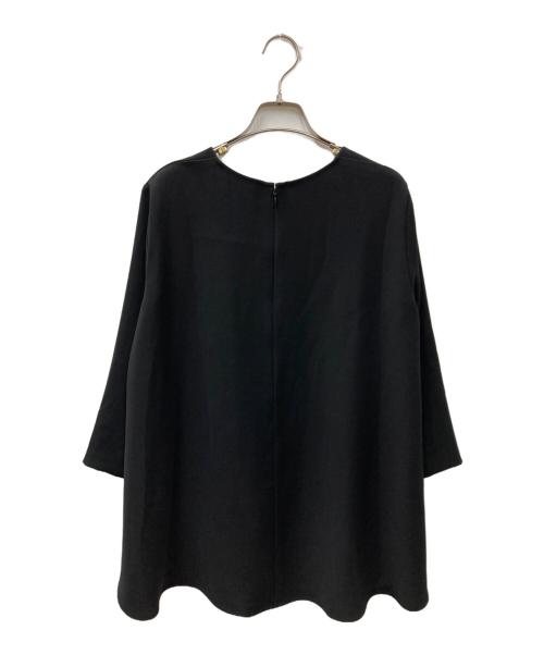 YOKO CHAN（ヨーコチャン）YOKO CHAN (ヨーコチャン) クルーネックブラウス ブラック サイズ:38の古着・服飾アイテム