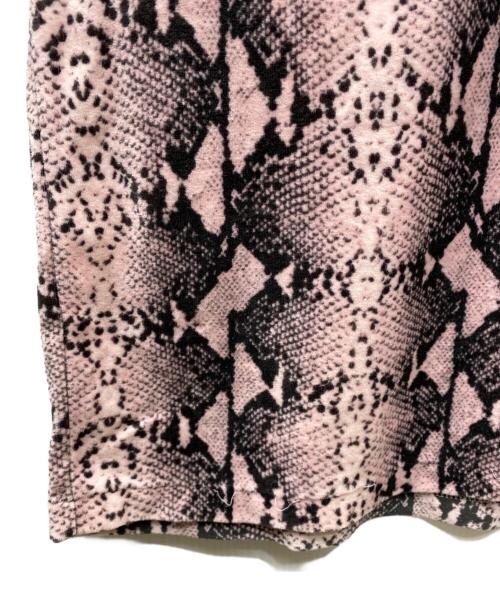 WACKO MARIA（ワコマリア）WACKO MARIA (ワコマリア) 22SS PYTHON VELOUR POLO SHIRT パイソン柄ポロシャツ ブラック×ピンク サイズ:Ｌの古着・服飾アイテム