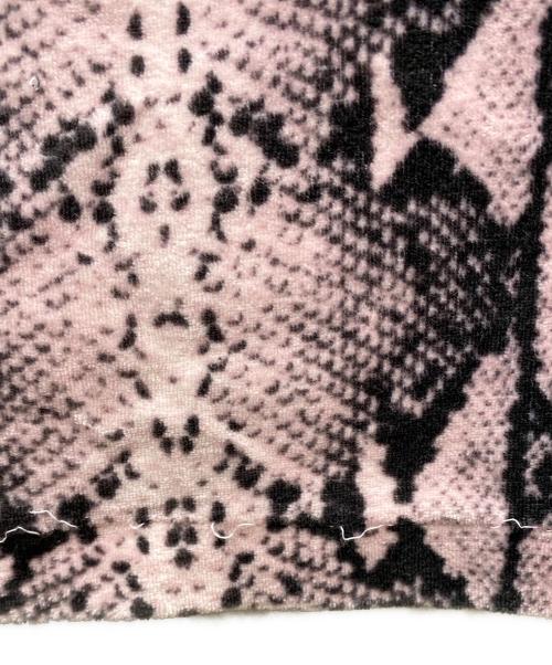 WACKO MARIA（ワコマリア）WACKO MARIA (ワコマリア) 22SS PYTHON VELOUR POLO SHIRT パイソン柄ポロシャツ ブラック×ピンク サイズ:Ｌの古着・服飾アイテム