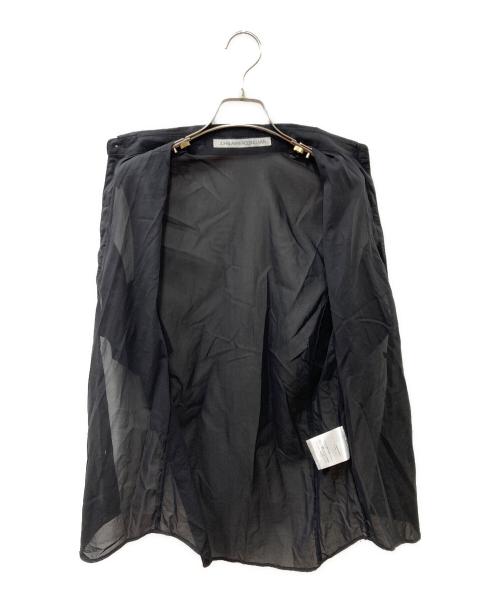 JOHN LAWRENCE SULLIVAN（ジョン ローレンス サリバン）JOHN LAWRENCE SULLIVAN (ジョン ローレンス サリバン) LS COTTON VOILE GATHERS BELT SLEEVELESS SHIRT ブラック サイズ:Sの古着・服飾アイテム