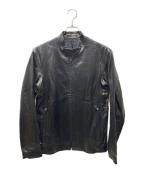 LAD MUSICIANラッドミュージシャン）の古着「HORSE LEATHER レザージャケット」｜ブラック
