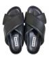 中古・古着 JIL SANDER (ジルサンダー) クロスストラップ スライドサンダル ブラック サイズ:40：22000円