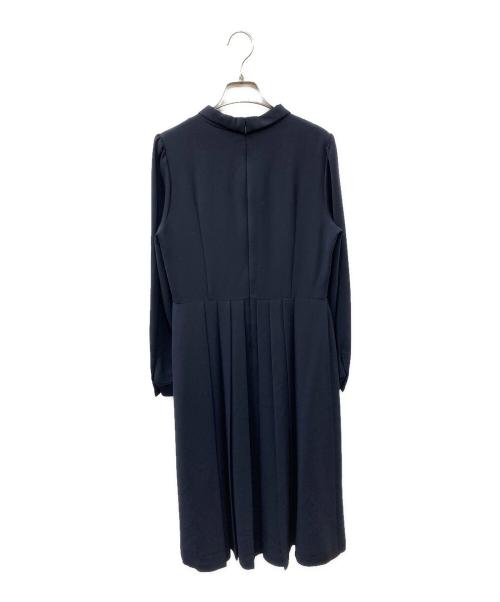 CELFORD（セルフォード）CELFORD (セルフォード) ボータイプリーツワンピース ネイビー サイズ:38の古着・服飾アイテム