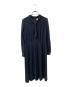 CELFORD（セルフォード）の古着「ボータイプリーツワンピース」｜ネイビー