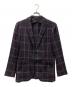 TAGLIATORE（タリアトーレ）の古着「ウールシルクリネン チェック2Bジャケット」｜パープル