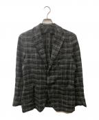 TAGLIATOREタリアトーレ）の古着「MONTECARLO コットンウール ツイードジャケット」｜ブラック×グリーン