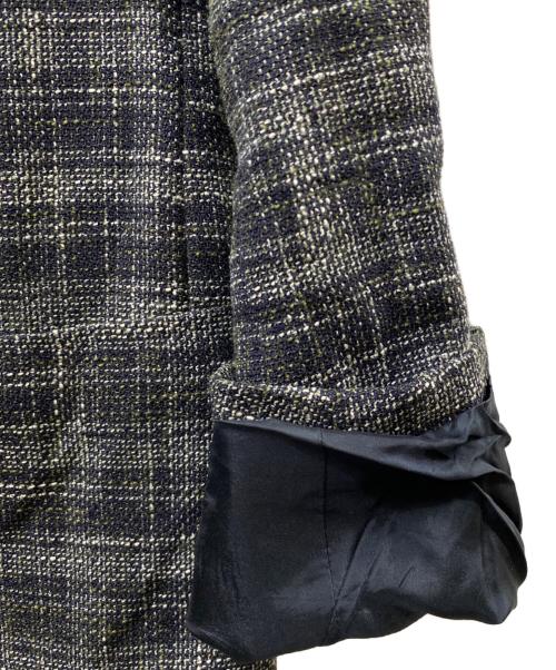 TAGLIATORE（タリアトーレ）TAGLIATORE (タリアトーレ) MONTECARLO コットンウール ツイードジャケット ブラック×グリーン サイズ:46の古着・服飾アイテム