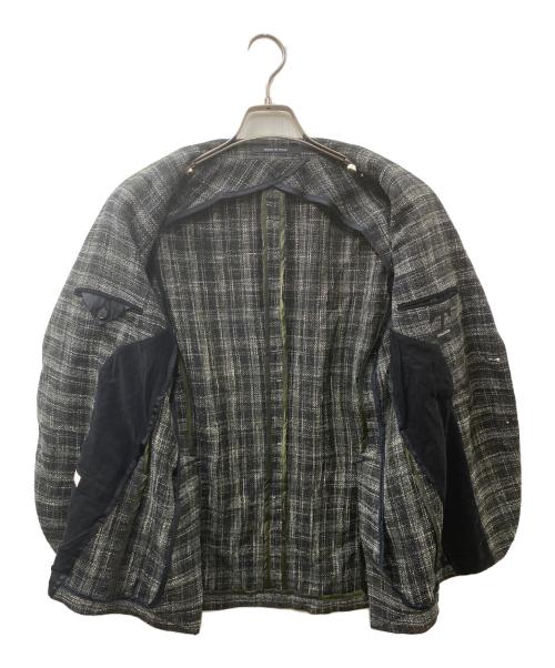 TAGLIATORE（タリアトーレ）TAGLIATORE (タリアトーレ) MONTECARLO コットンウール ツイードジャケット ブラック×グリーン サイズ:46の古着・服飾アイテム