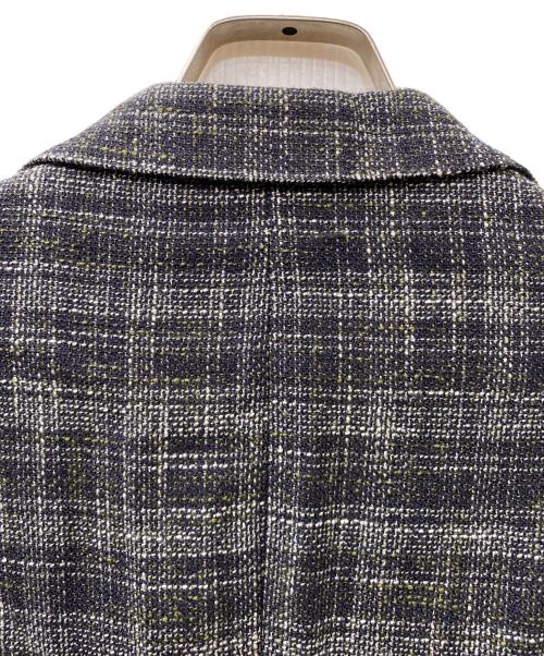 TAGLIATORE（タリアトーレ）TAGLIATORE (タリアトーレ) MONTECARLO コットンウール ツイードジャケット ブラック×グリーン サイズ:46の古着・服飾アイテム