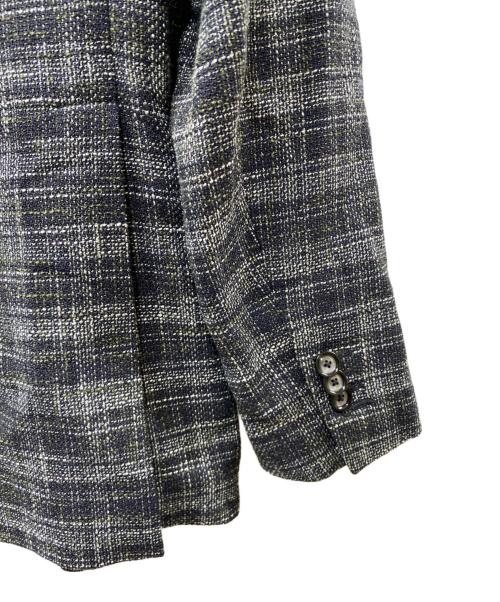 TAGLIATORE（タリアトーレ）TAGLIATORE (タリアトーレ) MONTECARLO コットンウール ツイードジャケット ブラック×グリーン サイズ:46の古着・服飾アイテム