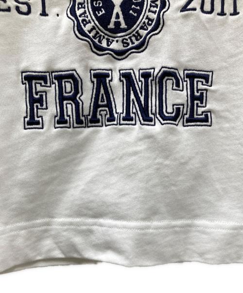 AMI Alexandre Mattiussi（アミアレクサンドルマテュッシ）AMI Alexandre Mattiussi (アミアレクサンドルマテュッシ) 刺繍ロゴTシャツ ホワイト サイズ:Ｍの古着・服飾アイテム