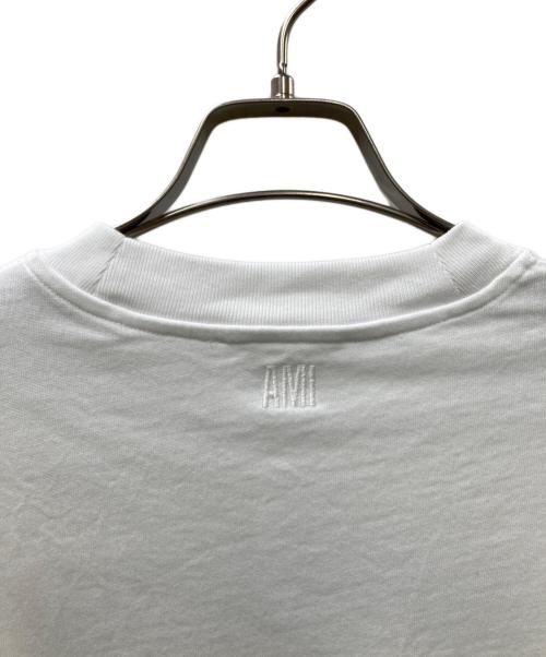 AMI Alexandre Mattiussi（アミアレクサンドルマテュッシ）AMI Alexandre Mattiussi (アミアレクサンドルマテュッシ) 刺繍ロゴTシャツ ホワイト サイズ:Ｍの古着・服飾アイテム