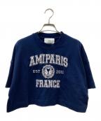 AMI Alexandre Mattiussiアミアレクサンドルマテュッシ）の古着「刺繍ロゴTシャツ」｜ネイビー