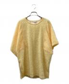 CLANEクラネ）の古着「FLUFFY FRINGE TOPS/フラッフィーフリンジトップス」｜イエロー