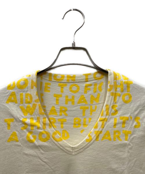 Maison Margiela（メゾンマルジェラ）Maison Margiela (メゾンマルジェラ) AIDS T-SHIRT イエロー サイズ:Ｓの古着・服飾アイテム
