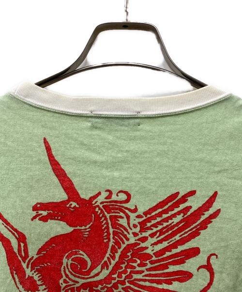 UNDERCOVER（アンダーカバー）UNDERCOVER (アンダーカバー) 17ss ビッグシルエットプリントTee グリーン×ホワイト サイズ:３の古着・服飾アイテム