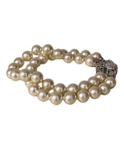 Vivienne Westwood（ヴィヴィアンウエストウッド）Vivienne Westwood (ヴィヴィアンウエストウッド) 2連パールブレスレット シルバー×ホワイト サイズ:OneSizeの古着・服飾アイテム