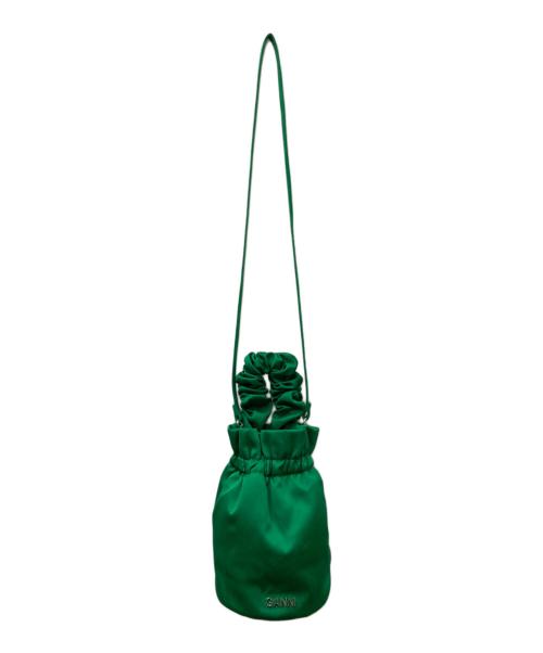 GANNI（ガニー）Ganni (ガニー) Occasion Top Handle Knot Bag 巾着ショルダーバッグ グリーンの古着・服飾アイテム