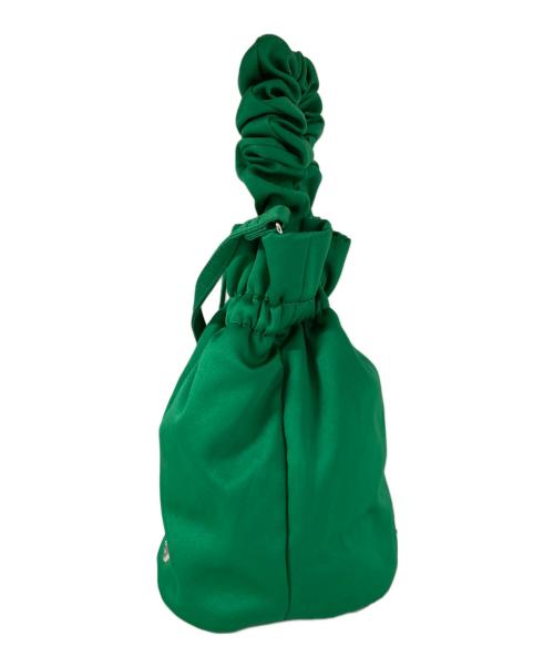 GANNI（ガニー）Ganni (ガニー) Occasion Top Handle Knot Bag 巾着ショルダーバッグ グリーンの古着・服飾アイテム