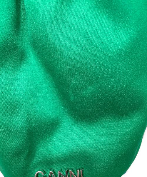 GANNI（ガニー）Ganni (ガニー) Occasion Top Handle Knot Bag 巾着ショルダーバッグ グリーンの古着・服飾アイテム