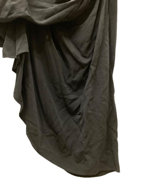 LIMI feu（リミフゥ）LIMI feu (リミフゥ) TWILL KNOT DETAIL SKIRT 変形ドレープロングスカート ブラック サイズ:FREEの古着・服飾アイテム