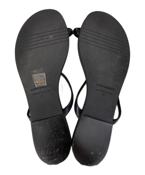 LAOCOONTE（ラオコンテ）LAOCOONTE (ラオコンテ) NOELIA SOFIA レザーサンダル ブラック サイズ:37の古着・服飾アイテム