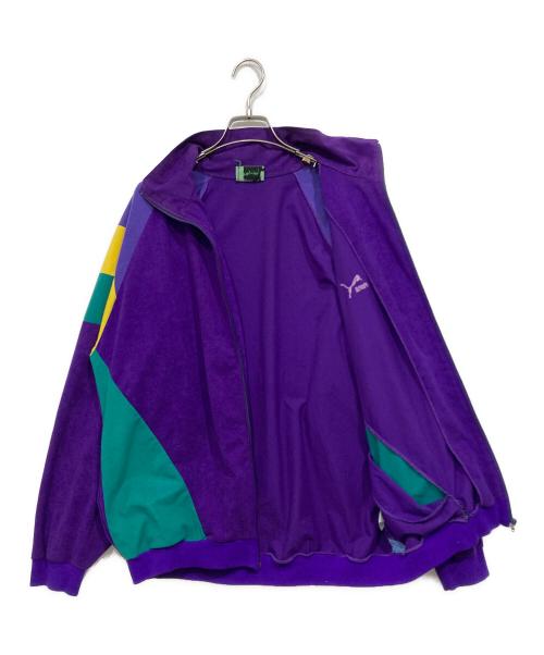 PUMA（プーマ）PUMA (プーマ) 80～90s ベロアジャケット パープル×グリーン サイズ:5の古着・服飾アイテム