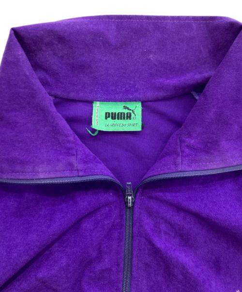 PUMA（プーマ）PUMA (プーマ) 80～90s ベロアジャケット パープル×グリーン サイズ:5の古着・服飾アイテム