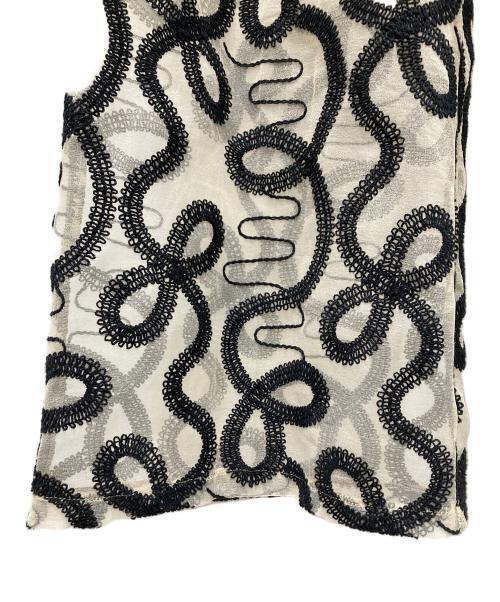 MAISON SPECIAL（メゾンスペシャル）MAISON SPECIAL (メゾンスペシャル) エンブロイダリーレースパンツ ベージュ×ブラック サイズ:36の古着・服飾アイテム