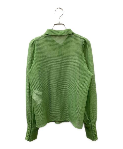 Ameri（アメリ）AMERI (アメリ) ADALEE EMBROIDERY MESH BLOUSE ブラウス グリーン サイズ:Freeの古着・服飾アイテム