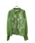 AMERI（アメリ）の古着「ADALEE EMBROIDERY MESH BLOUSE ブラウス」｜グリーン
