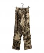 Ameri×KEITA MARUYAMAアメリ×ケイタマルヤマ）の古着「コラボ総柄パンツ」｜ブラウン×ベージュ