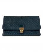 TOD'Sトッズ）の古着「エナメルクラッチバッグ」｜グリーン