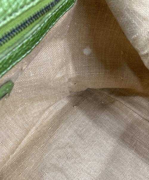 FENDI（フェンディ）FENDI (フェンディ) セレリア レザーハンドバッグ グリーンの古着・服飾アイテム