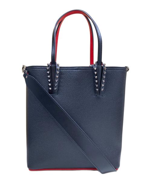 Christian Louboutin（クリスチャン・ルブタン）Christian Louboutin (クリスチャン・ルブタン) CABATA N/S CALF EMPIRE 2WAYトートバッグ ブラック×レッドの古着・服飾アイテム