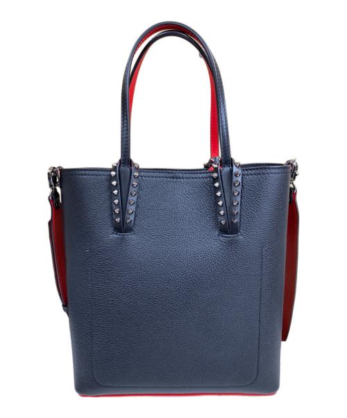 Christian Louboutin（クリスチャン・ルブタン）Christian Louboutin (クリスチャン・ルブタン) CABATA N/S CALF EMPIRE 2WAYトートバッグ ブラック×レッドの古着・服飾アイテム